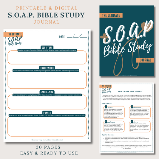 S.O.A.P. Bible Study Journal Template