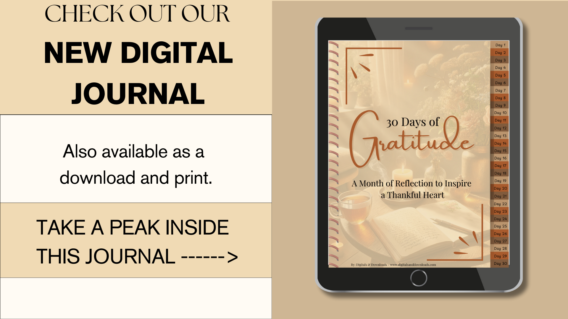Digital Gratitude Journal for GoodNotes and Notability